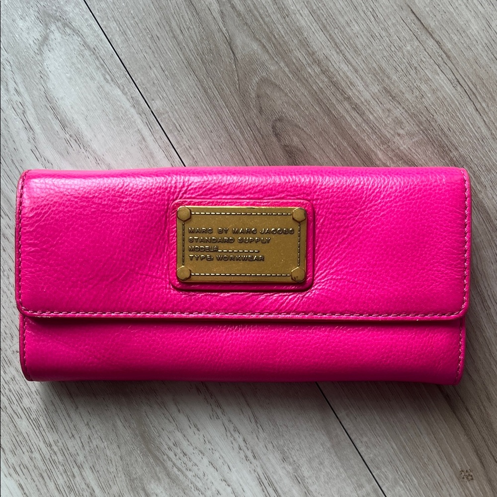 Marc by Marc Jacobs Fuchsia Pink Leather Wallet
